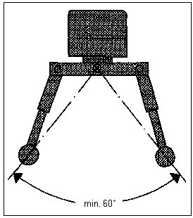 Figur 8 - Tegning med svingbare løftearme, der bærer i samme side af køretøjetmed mål for begræsning af svingbarheden