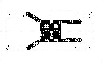 Figur 4 - Tegning med mål for frihøjden for at sikre mod fodklemning ved centralløftere med svingarme