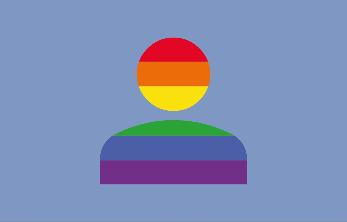 LGBT+ Leder Blå Baggrund