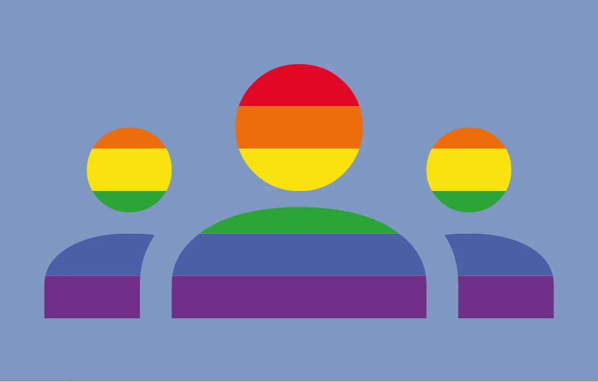 LGBT+ Kollega Blå Baggrund